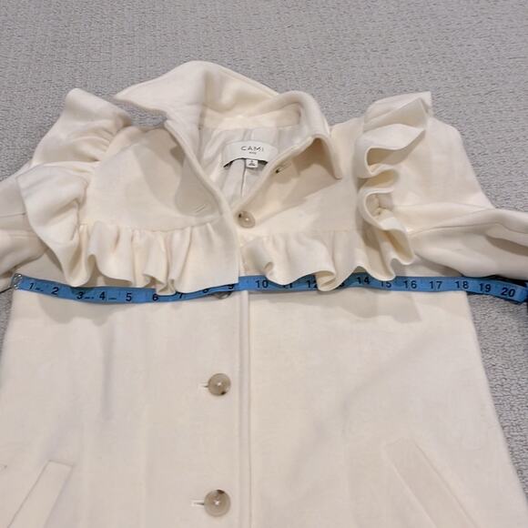 CAMI NYC Viera ruffled wool-felt coat - Picture 7 of 7